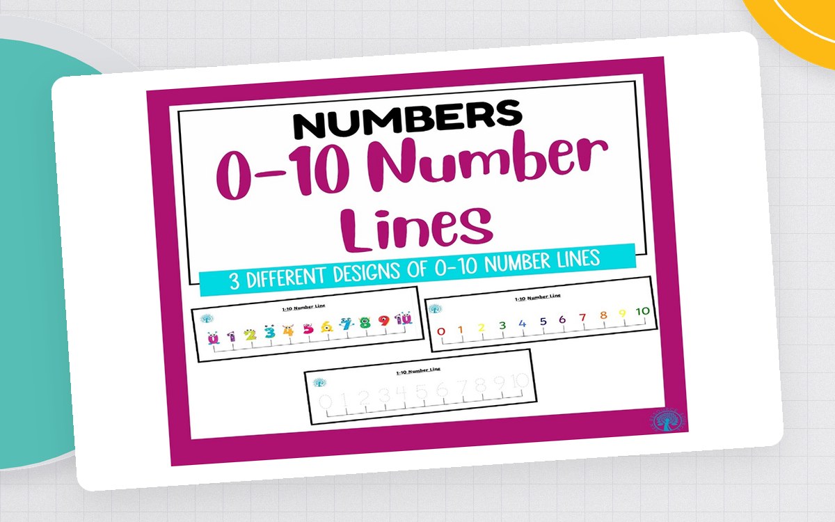 0-10 Number Lines teaching resource preview