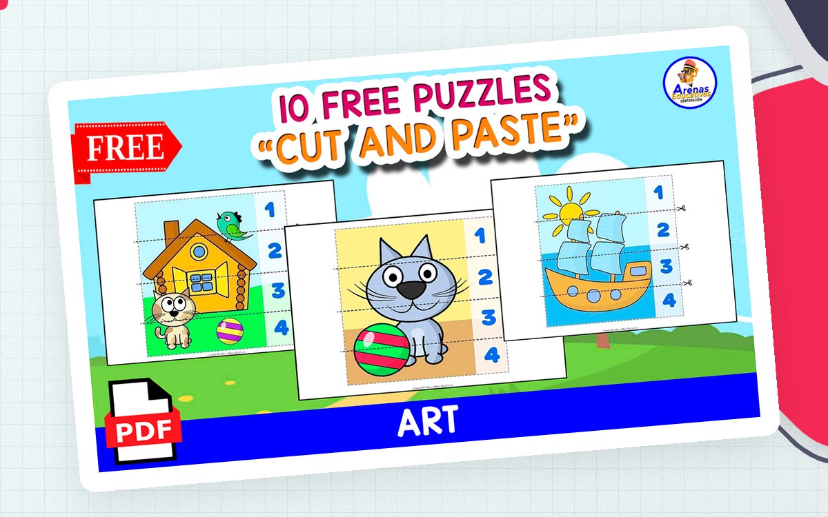 10 FREE PUZZLES | CUT AND PASTE preview