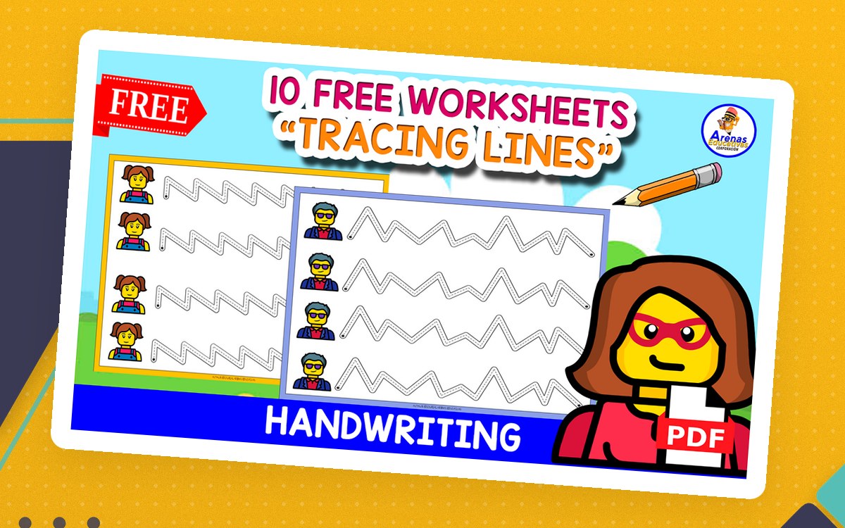 10 FREE WORKSHEETS FOR TRACING | LEGO Themed For Kids preview