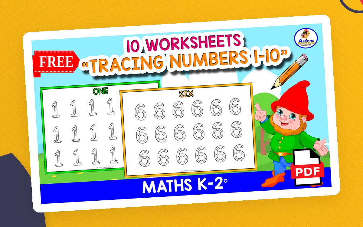 10 TRACING NUMBERS WORKSHEETS | Numbers 1 to 10 preview