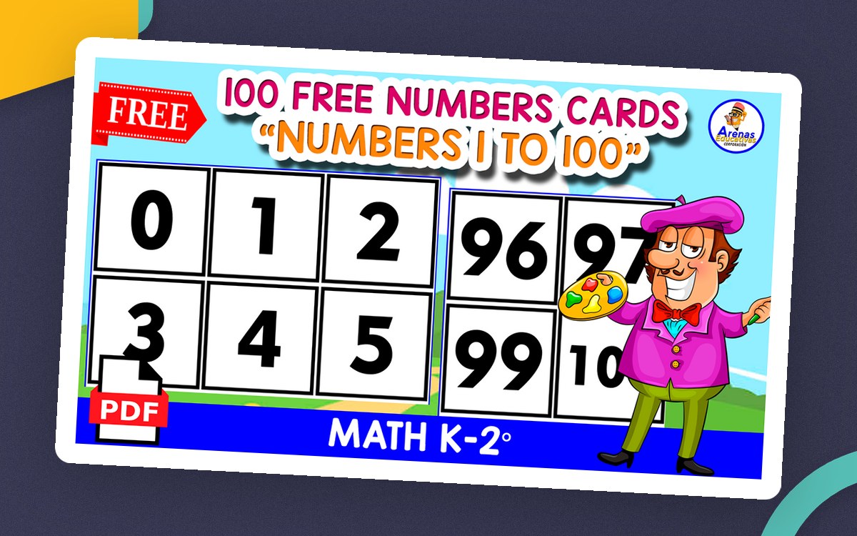 100 FREE FLASHCARDS 1-100 | BLACK AND WHITE Version preview