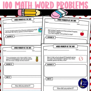 100 Math Word Problems for Second Graders – sample page 4