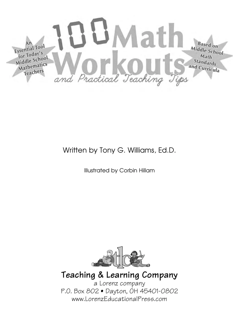 Title page naming author Tony G. Williams, illustrator Corbin Hillam and publisher Teaching & Learning Company