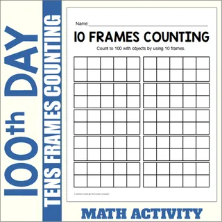 100th Day of School Math Center - Fill the Ten Frames – cover