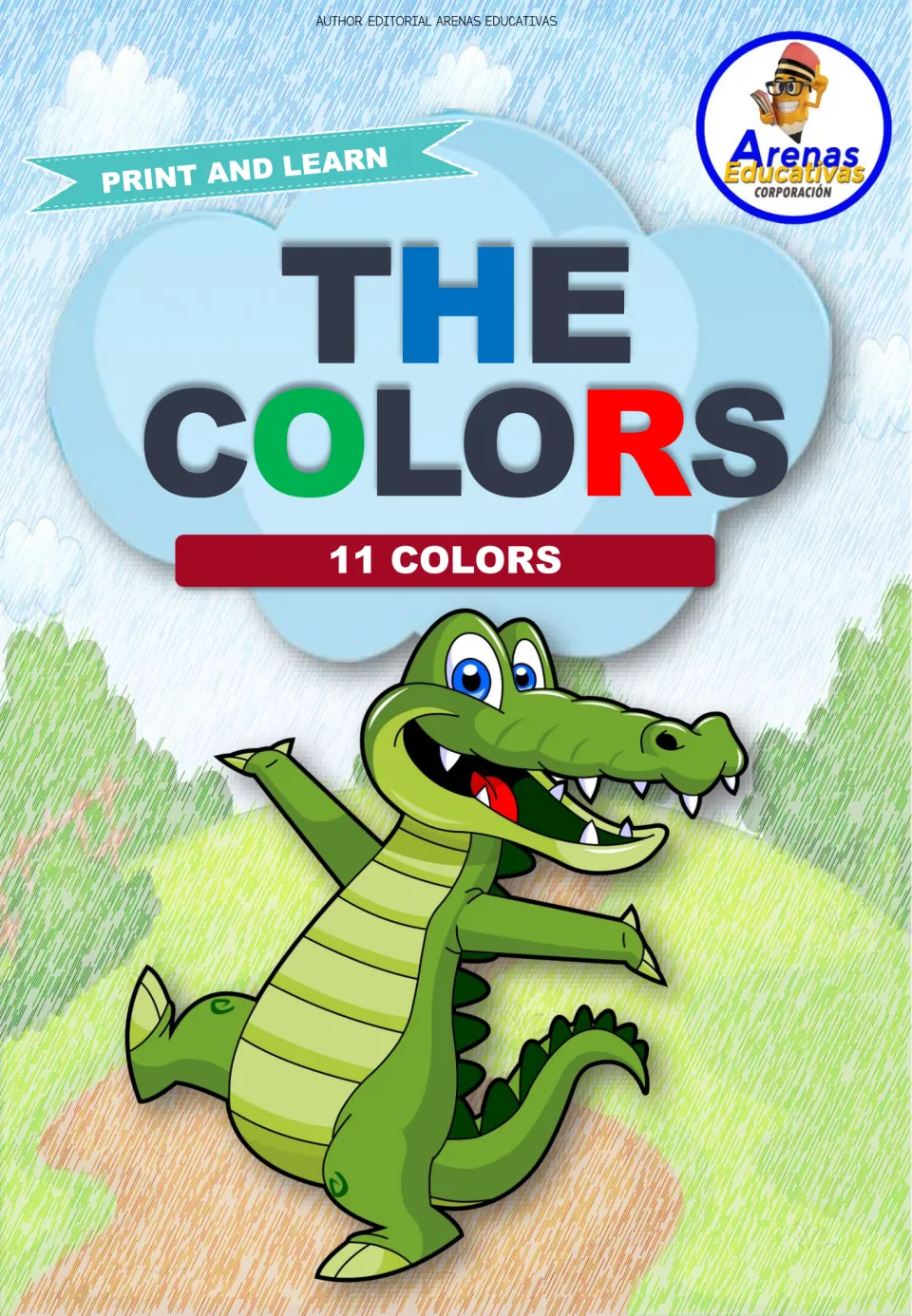 Cover of the color-learning worksheet set, labeled 'The Colors,' '11 Colors,' and 'Print and Learn'