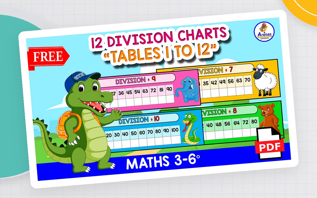 12 FREE DIVISION CHARTS | Tables 1 to 12 preview
