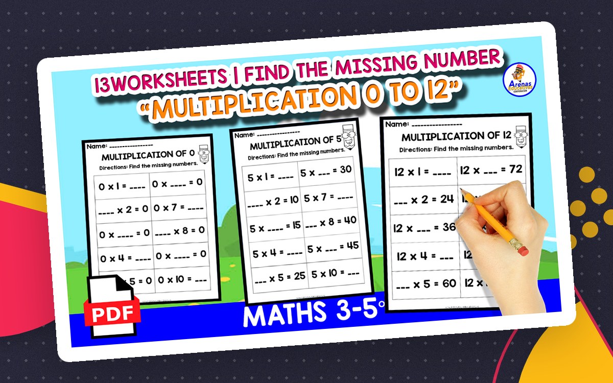 13 MULTIPLICATION WORKSHEETS | Missing Numbers preview