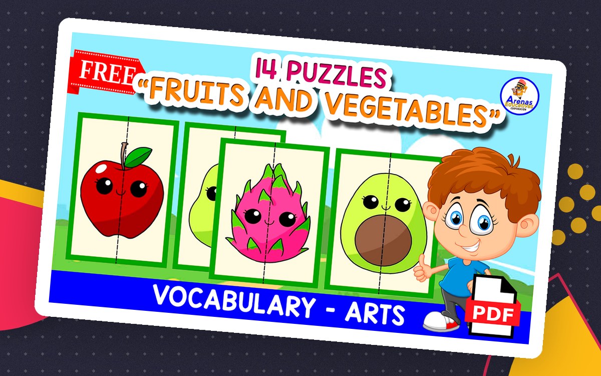 14 FREE PUZZLES FOR KIDS | Fruits and Vegetables preview