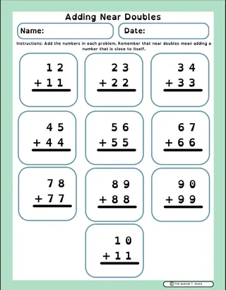 Math Test 1St Grade – sample page 4