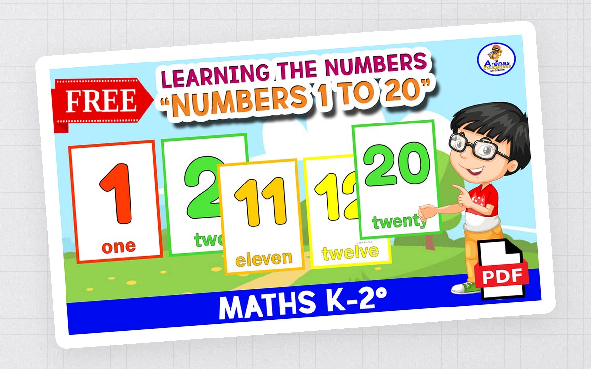 Numbers 1 to 20 Flashcards – 20-Card Set preview