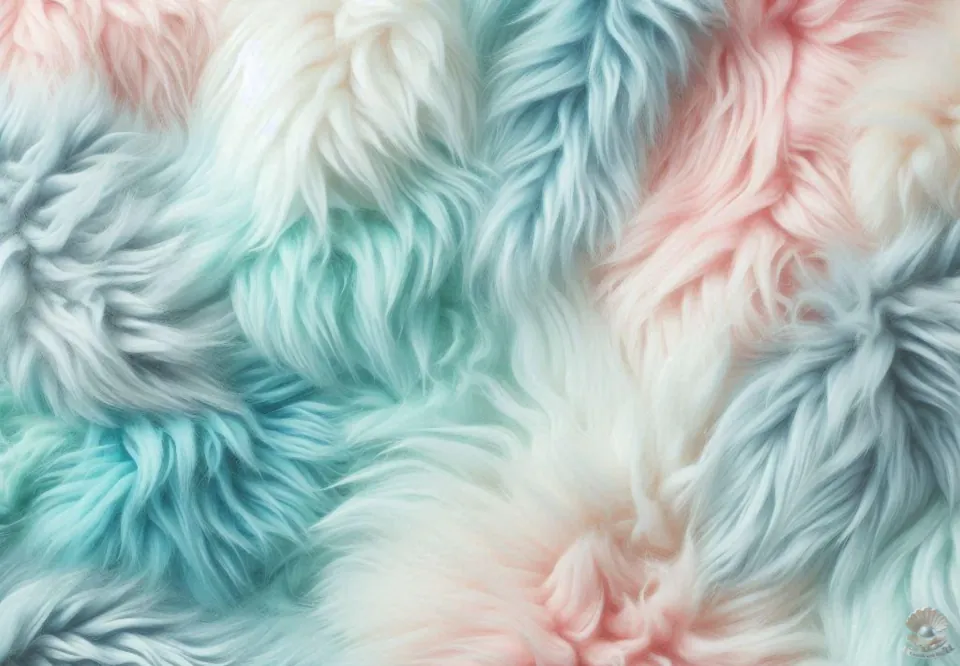 Decorative opening page of the alphabet flashcard PDF, featuring pastel fur without letters or text