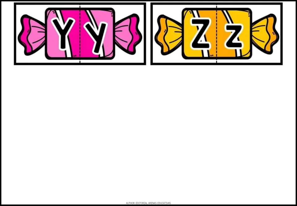 Alphabet puzzles 25–26 complete the 26-letter set, pairing uppercase Y and Z with lowercase y and z