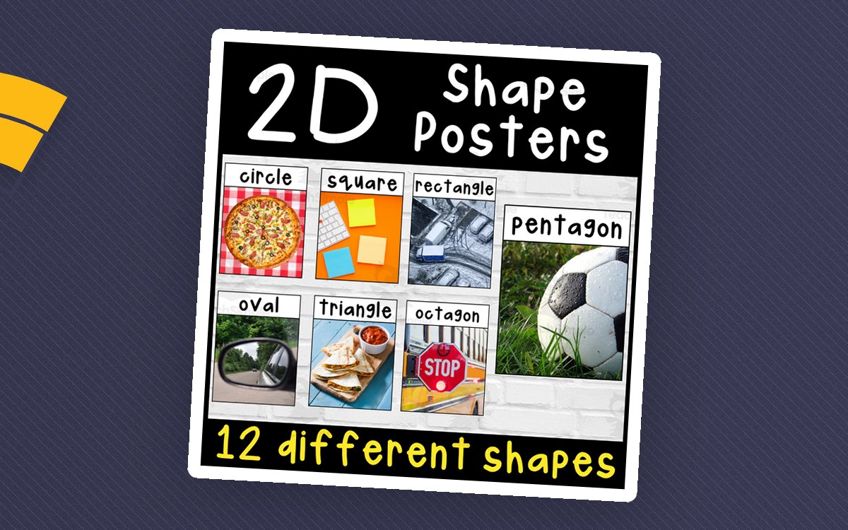 2D flat shape posters preview