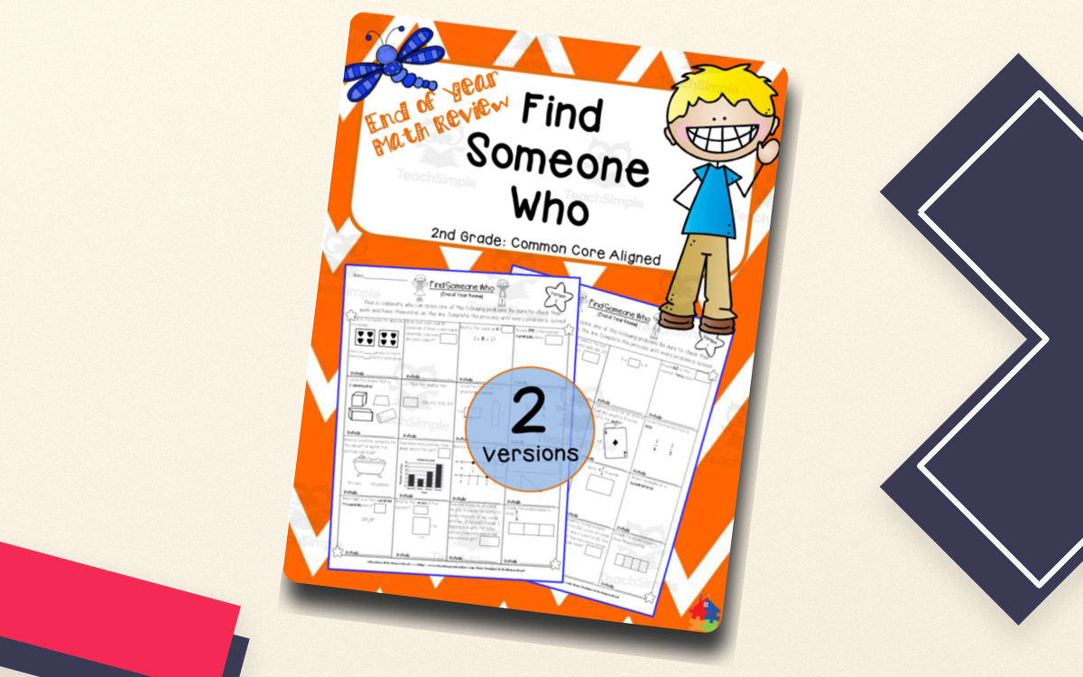 2nd Grade End-of-Year Math Review – Find Someone Who preview