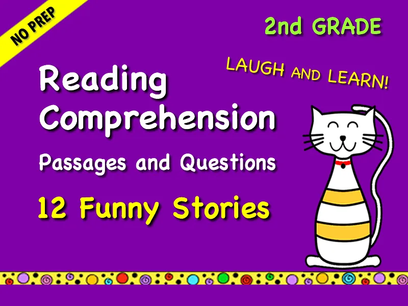 2nd Grade Reading Comprehension Passages - Funny Stories – cover