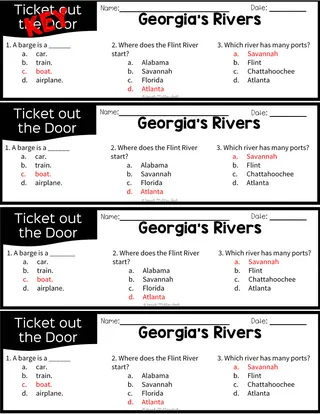 2nd Grade Reading Packet: Georgia's Rivers – sample page 3