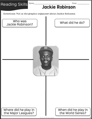 Jackie Robinson Reading Packet – 2nd Grade – sample page 3