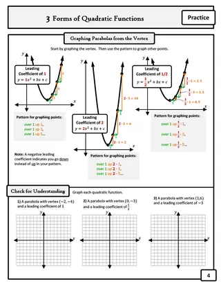 3 Forms of Quadratic Functions – Practice Set – sample page 2