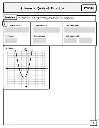 3 Forms of Quadratic Functions – Practice Set – sample page 3