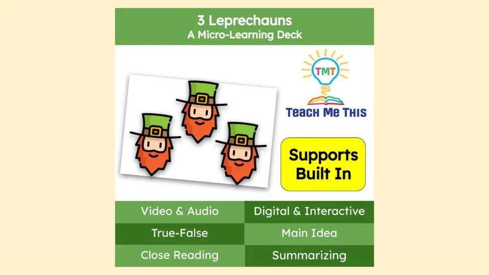 Book study cover lists video and audio, digital interaction, true-false, main idea, and summarizing.