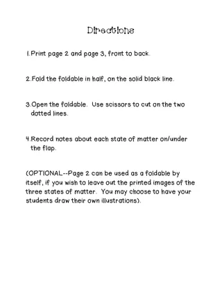 3 States of Matter Foldable – cover