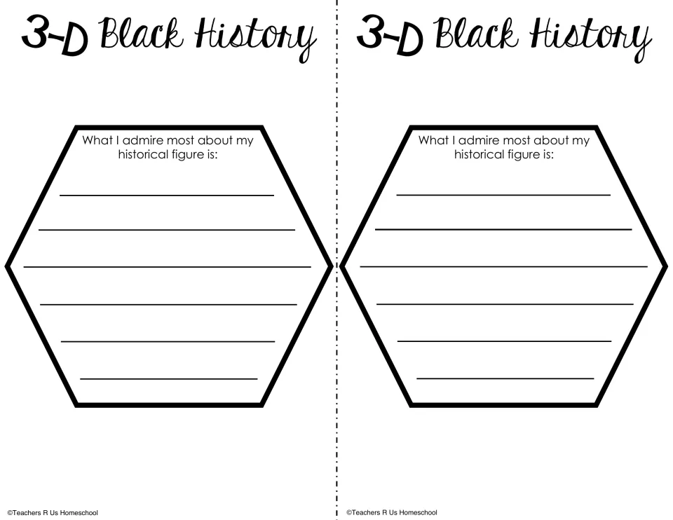 Ornament writing prompt asks students to describe what they admire most about their historical figure, shown twice.
