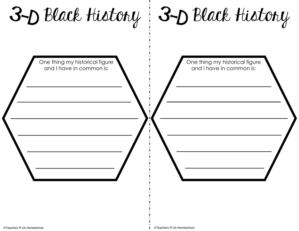 Ornament writing prompt asks students to name one thing they share with their historical figure, printed twice.