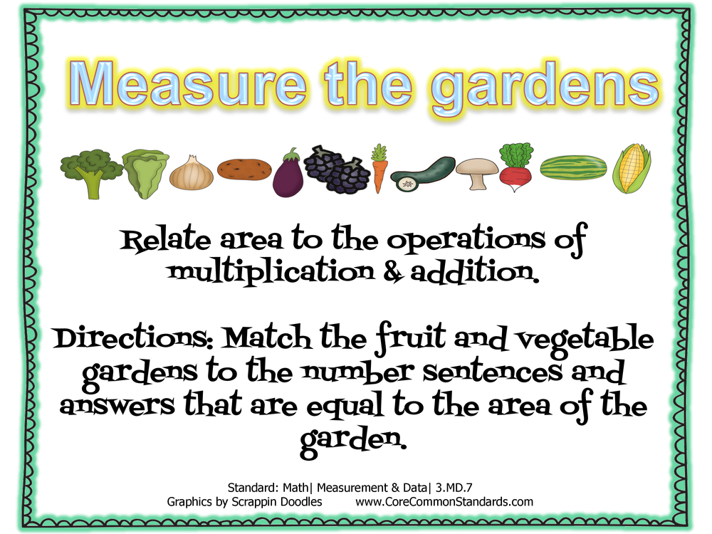 3.MD.7 Common Core Activity by Teach Simple