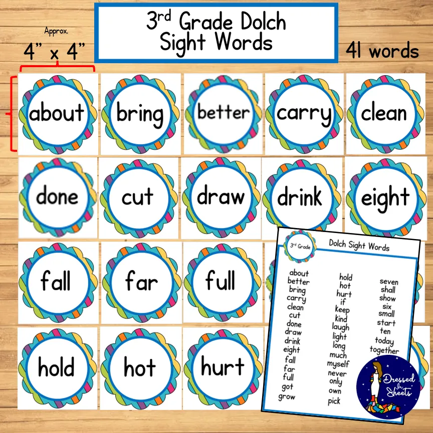 3rd Grade Dolch Sight Words Word Wall – cover