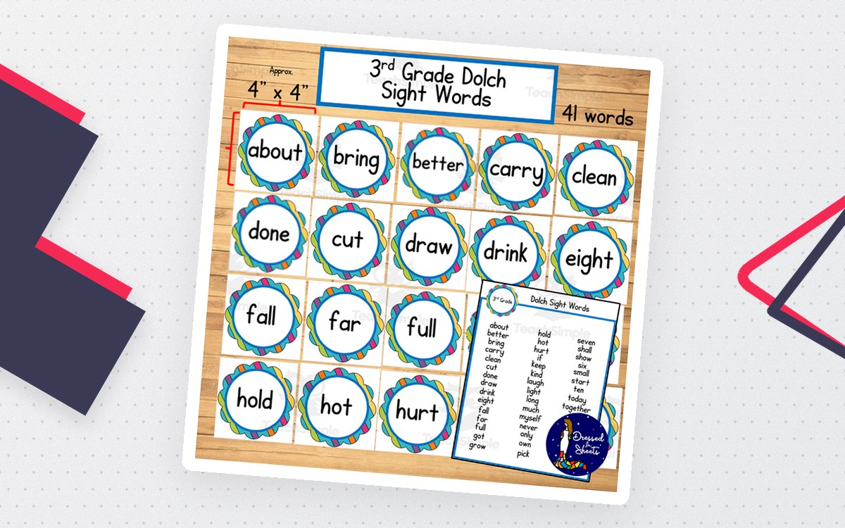 3rd Grade Dolch Sight Words Word Wall preview