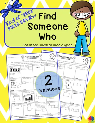 3rd Grade - Find Someone Who | End of the Year Math Review – cover