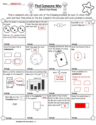 3rd Grade - Find Someone Who | End of the Year Math Review – sample page 3