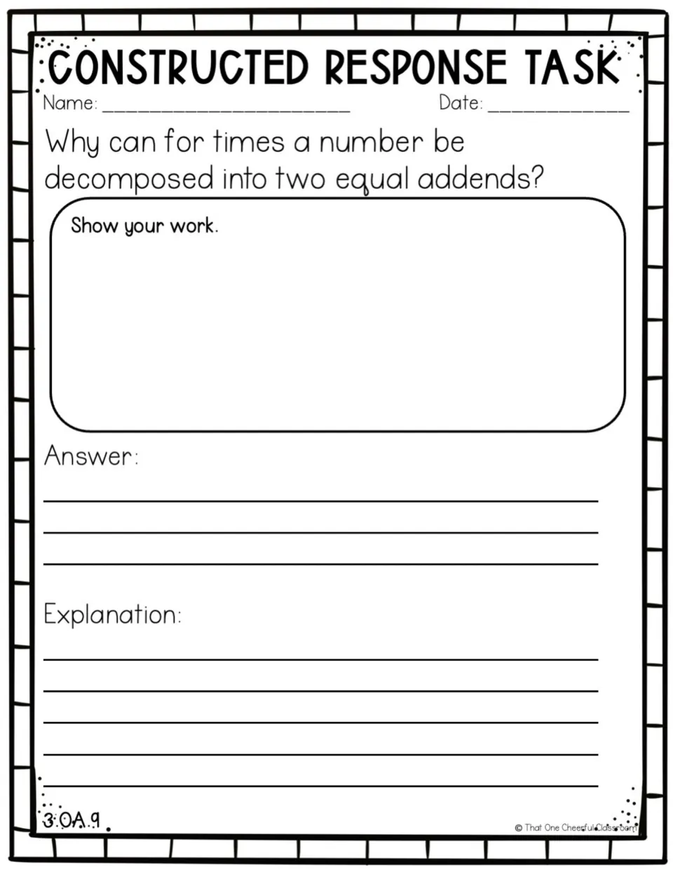 Equal addends reasoning: students explain why four times a number can be decomposed into two equal addends