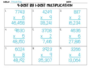 4 Digit x 1 Digit Multiplication Maze – sample page 2