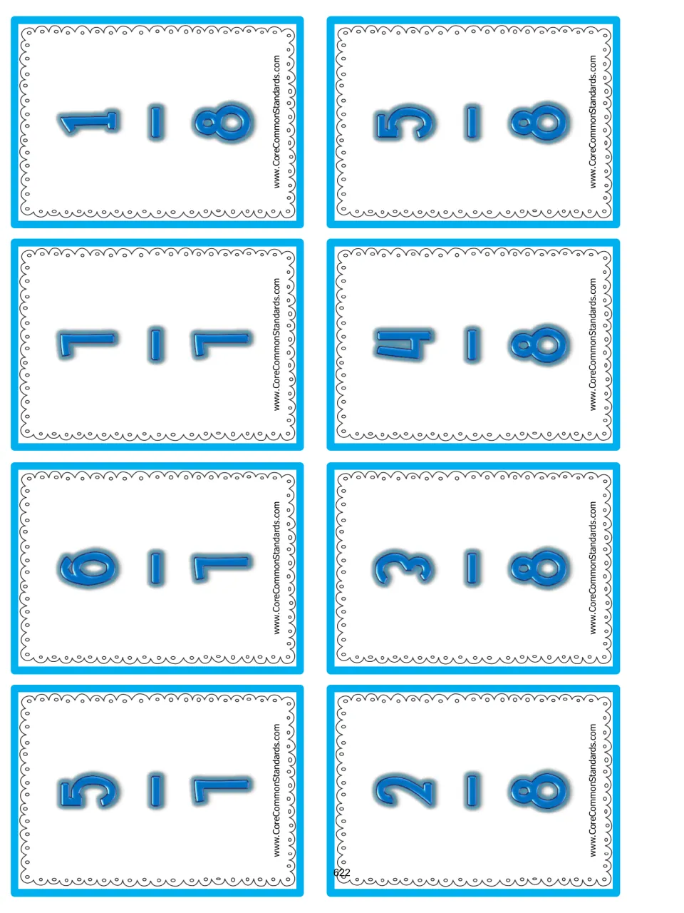Fraction War cards 25–32 of 54 show 5/7, 6/7, 7/7, 1/8, 2/8, 3/8, 4/8, and 5/8 for comparing fractions