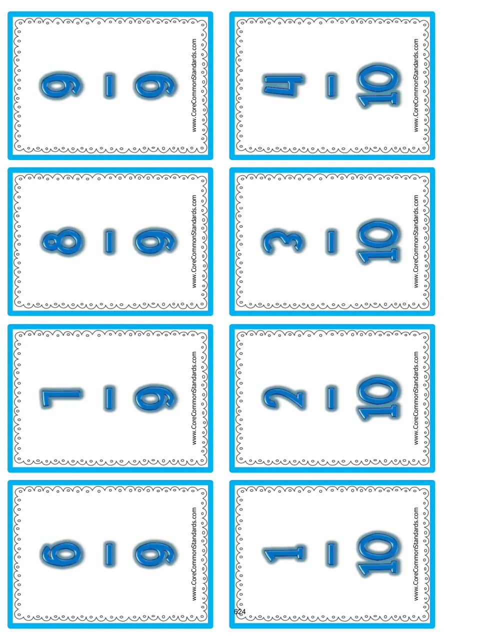 Fraction War cards 41–48 of 54 show 6/9, 7/9, 8/9, 9/9, 1/10, 2/10, 3/10, and 4/10 for comparing fractions