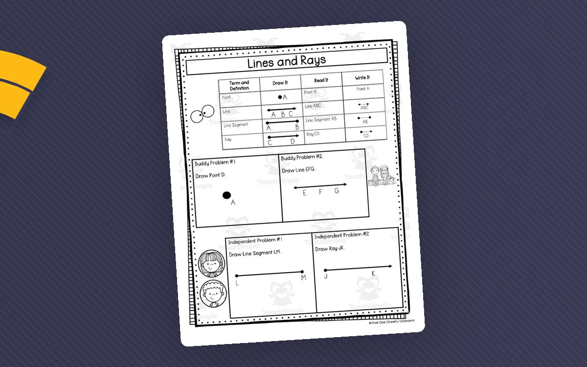 4th Grade Geometry Math Notes preview: Twenty-four geometry note pages