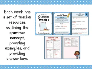 4th Grade Grammar Curriculum | Fourth Grade Year-Long Grammar – sample page 2