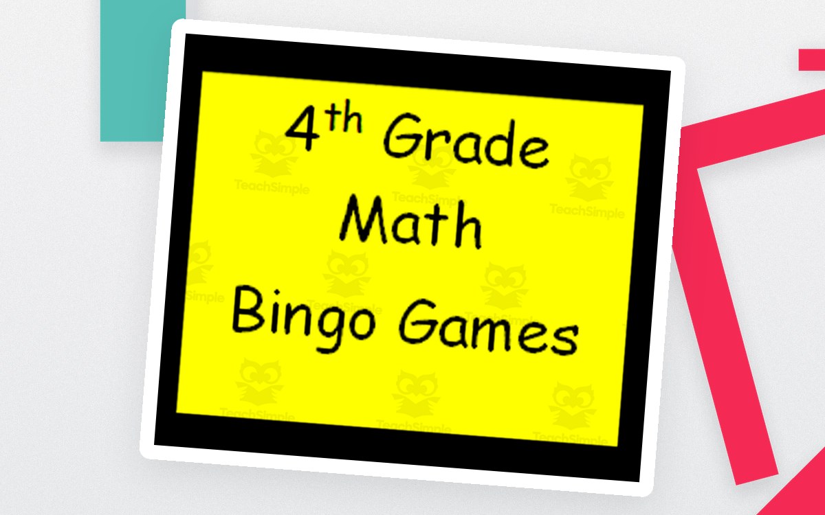 4th Grade Math Bingo Games (Multiple Games) teaching resource preview