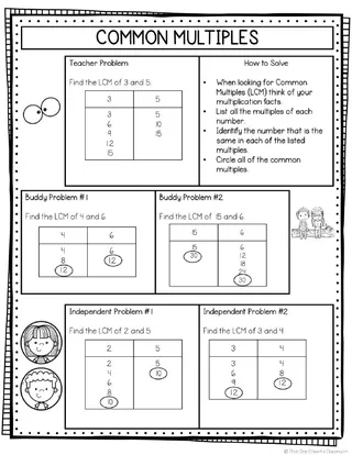 4th Grade Multiplication Math Notes – sample page 3