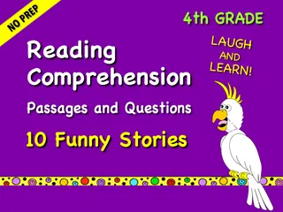 4th Grade Reading Comprehension Passages - Funny Stories – cover