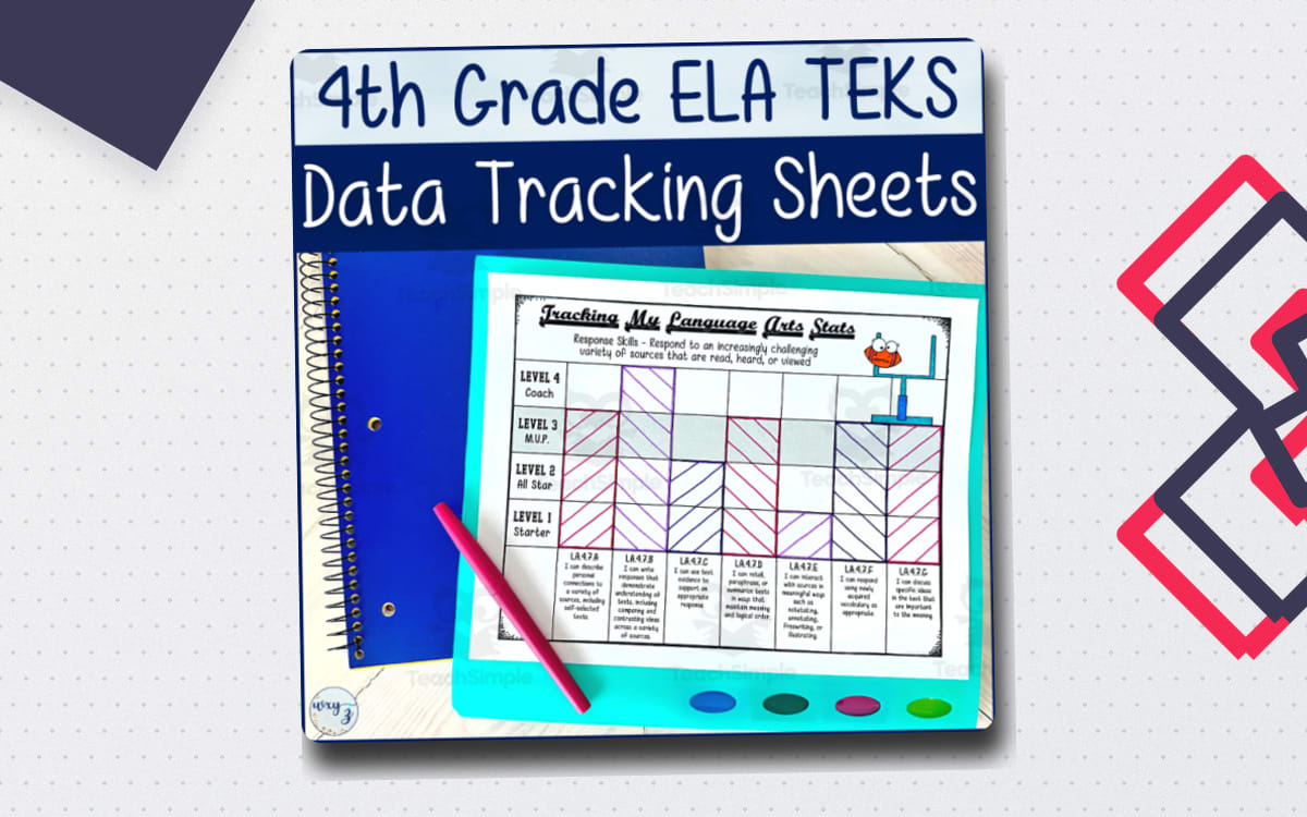 4th Grade TEKS ELA Student Data Tracking Sheets preview: TEKS-aligned ELA tracking sheets by strand