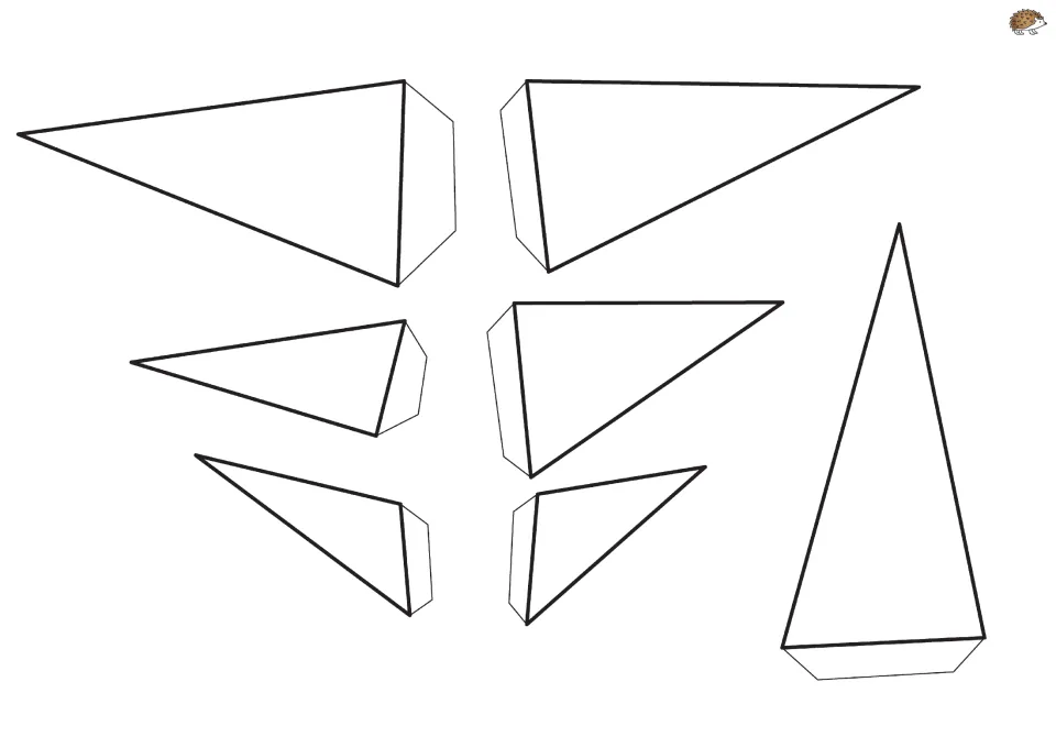 Liberty crown cut-out pieces: seven pointed spikes with tabs to color, cut and glue onto the curved crown band