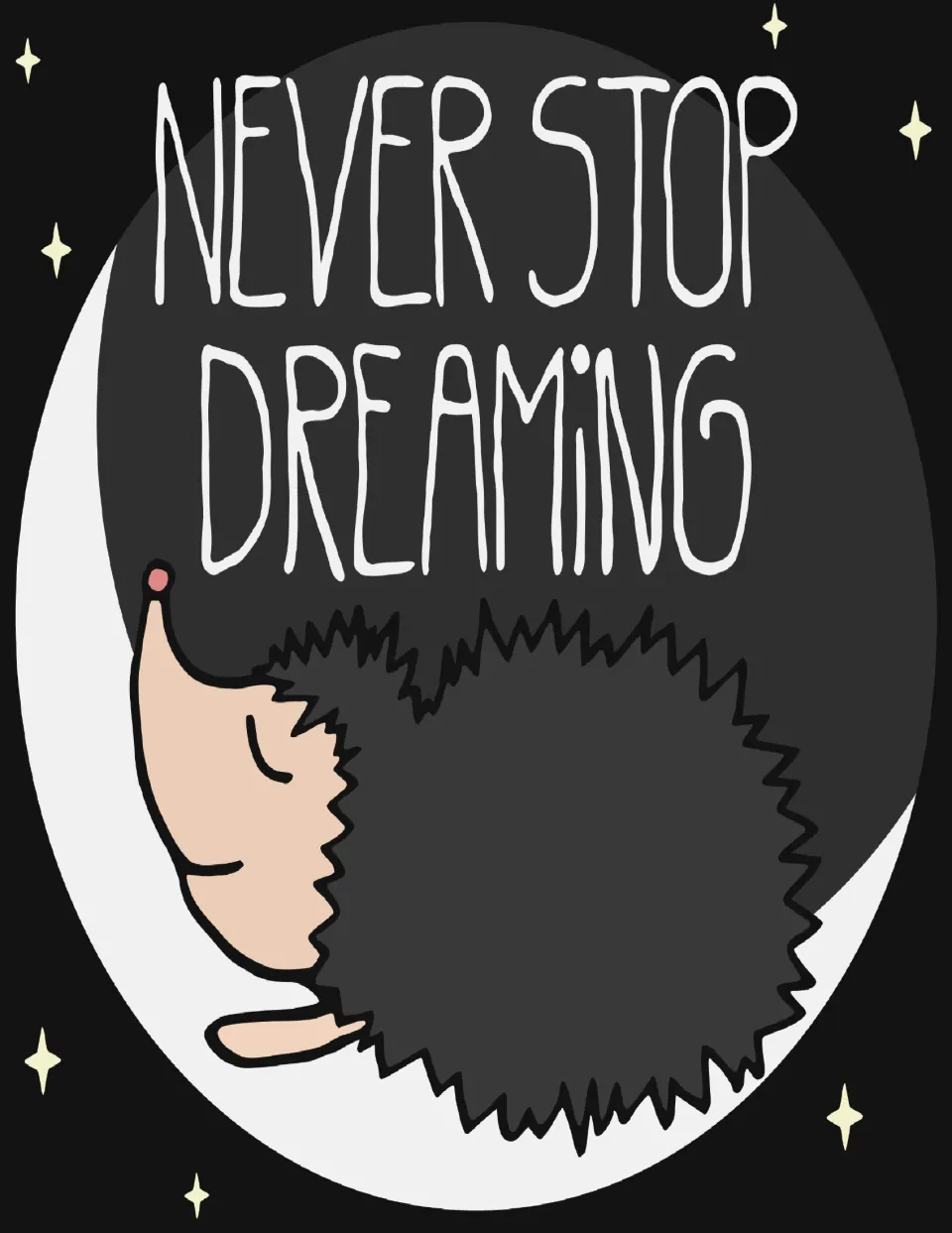 SEL poster 3 of 5 for classroom or counseling office display, reading "Never stop dreaming".
