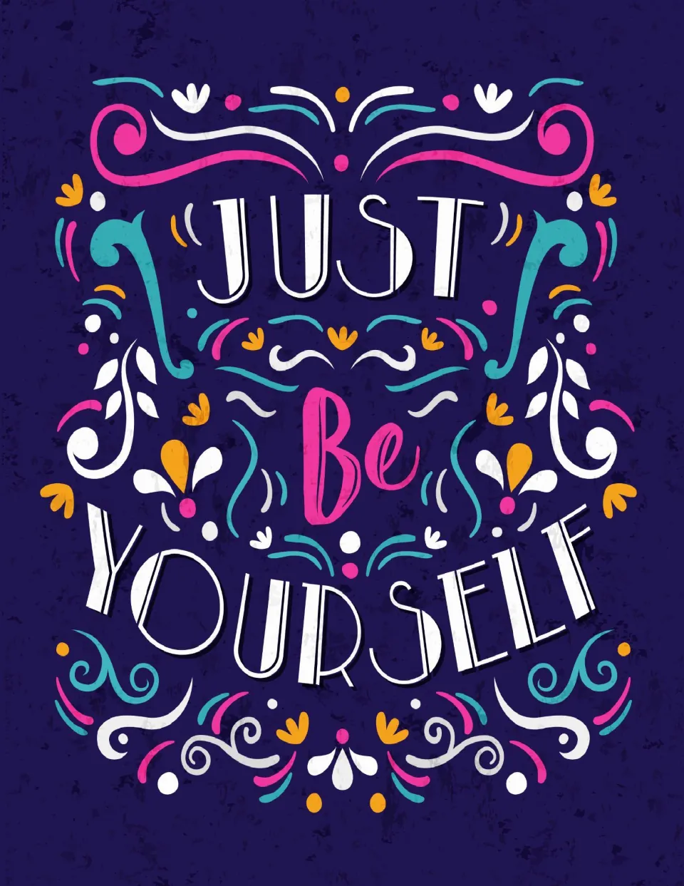 SEL poster 5 of 5 for classroom or counseling office display, reading "Just be yourself".