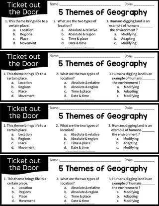 5 Themes of Geography Reading Packet – sample page 2