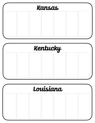 50 States License Plates – sample page 2