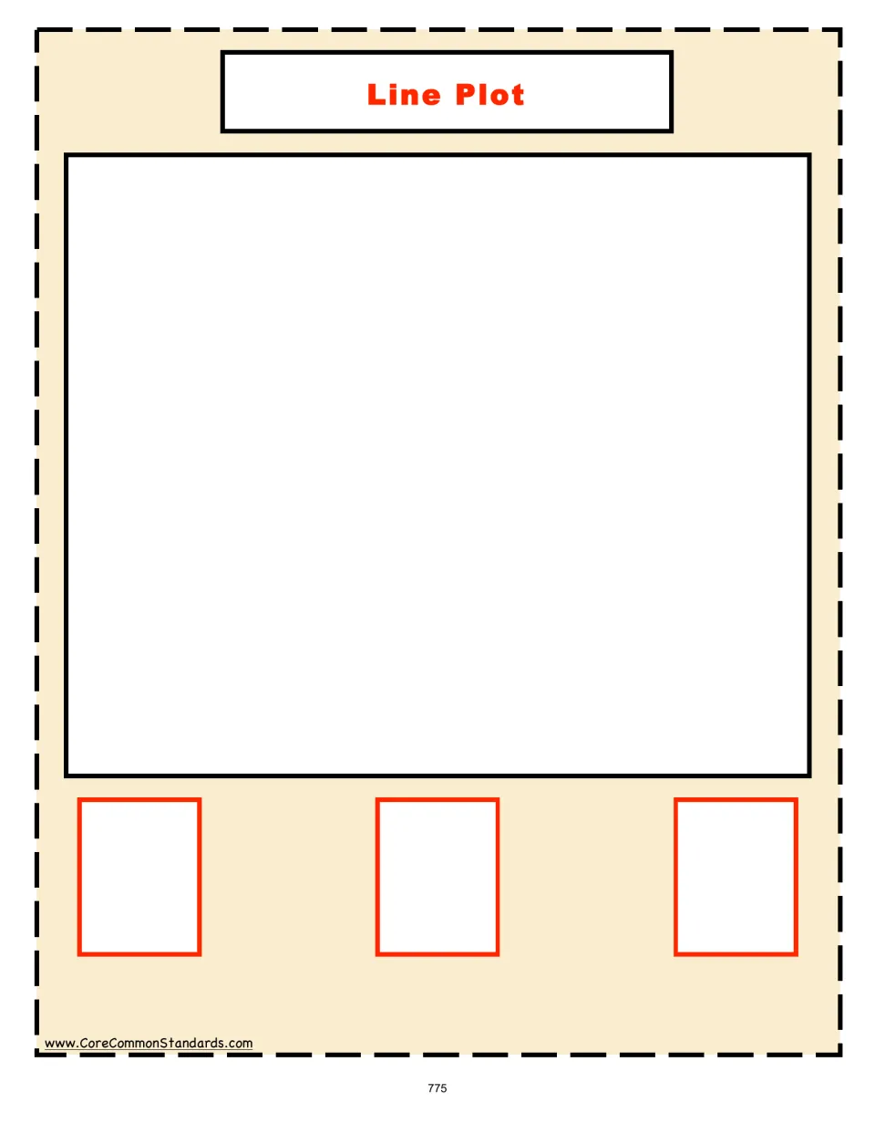 First Line Plot mat for the partner game, providing a blank workspace for arranging fraction cards and X markers