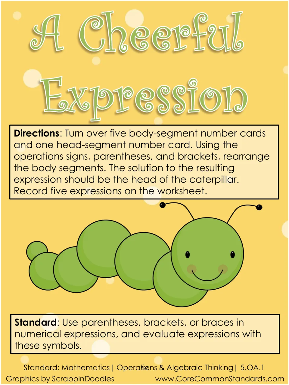 Activity directions: draw five body cards and one head card, build matching expressions, and record five