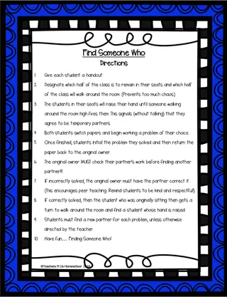 5th Grade - Find Someone Who | Back to School Math Review – sample page 2